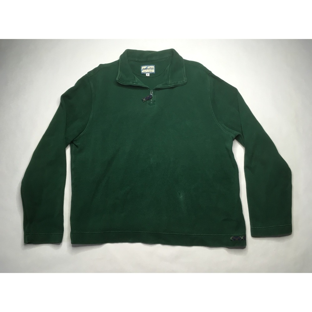 Pendleton Mens 1/4 Zip Long Sleeve Pull Over‎ Sweater, Green, Medium, O